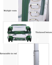 Clear Pet Trolley Carrier with Universal Wheels for Cats & Puppies