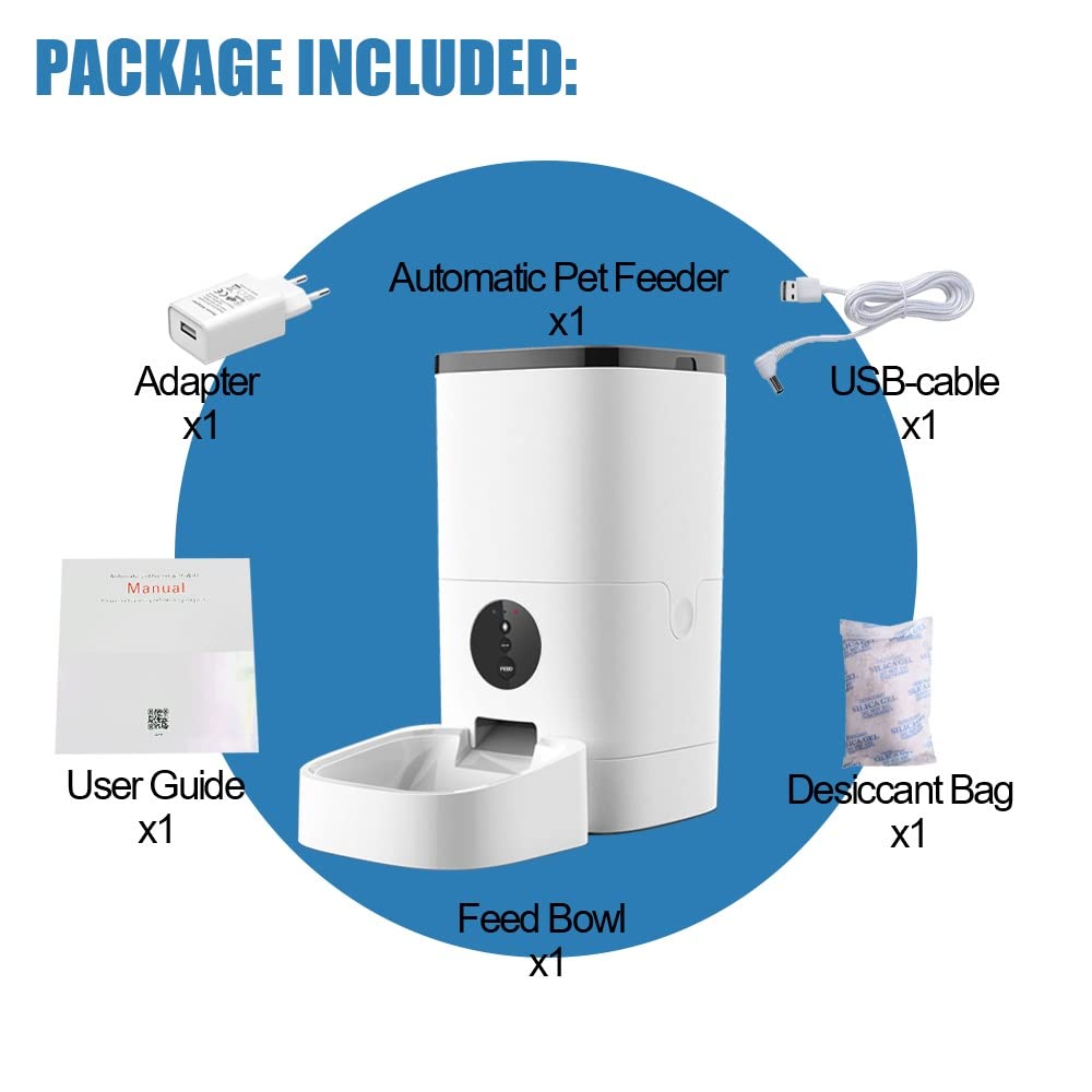 Smart Automatic Pet Feeder with 4/6L Capacity for Cats & Dogs