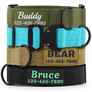 Personalized Tactical Dog Collar Custom with Name and Phone Number