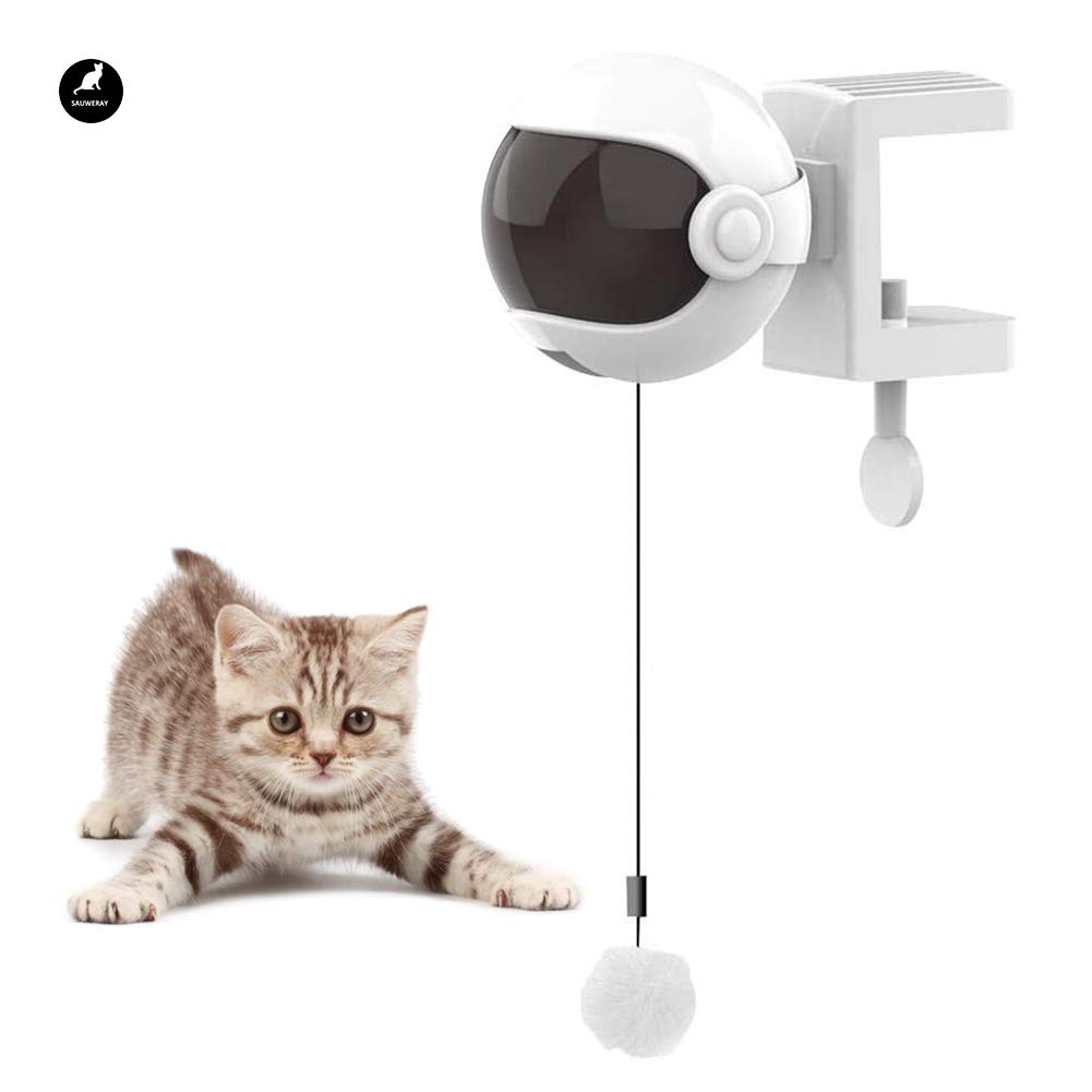 Automatic Interactive Cat Toy with Lifting Ball & Feather Stick