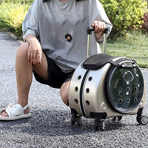 Breathable Pet Trolley Carrier Backpack for Cats & Small Dogs
