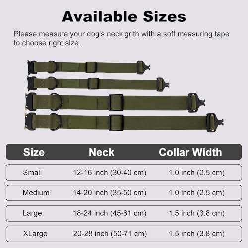 Personalized Tactical Dog Collar Custom with Name and Phone Number