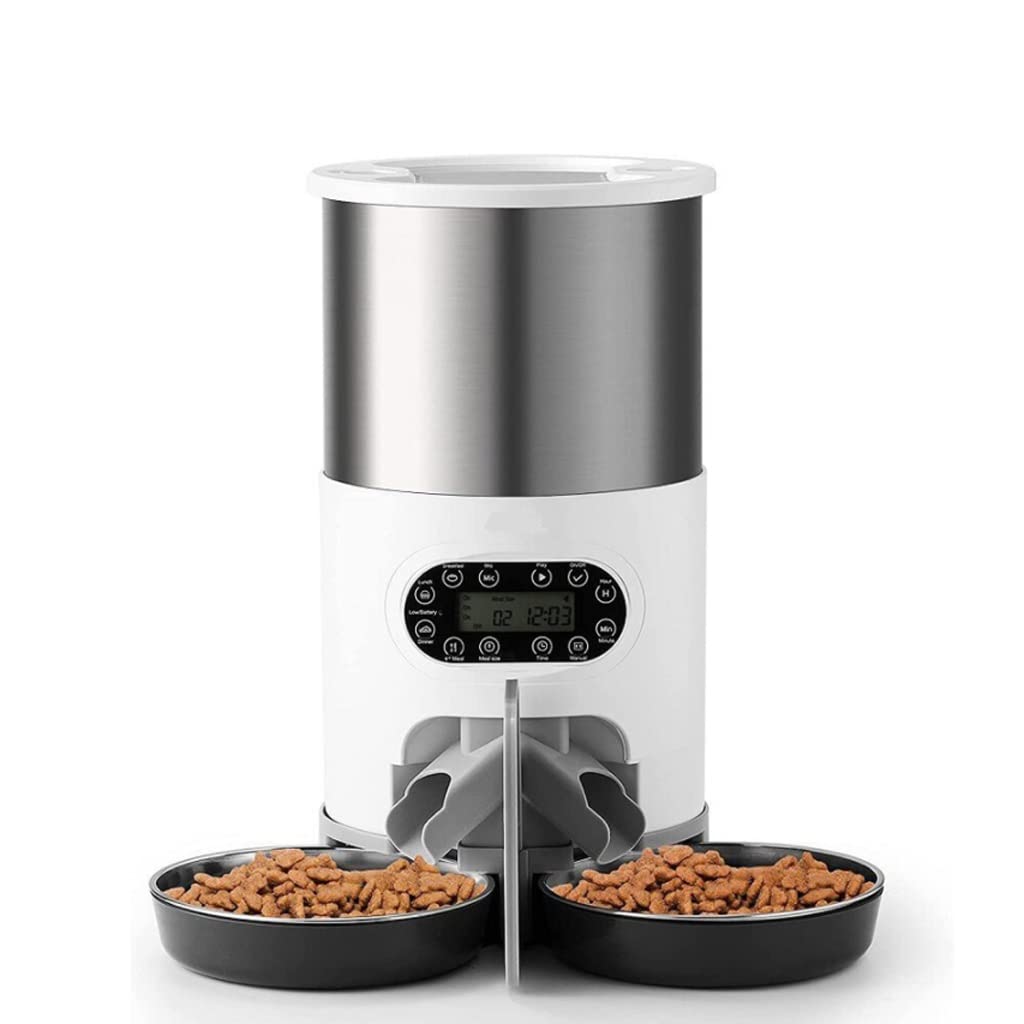 Smart Automatic Pet Feeder with 4.5L Food & 2L Water Dispenser for Cats & Dogs