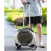 Breathable Pet Trolley Carrier Backpack for Cats & Small Dogs