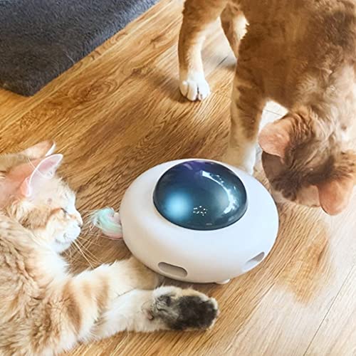 Interactive Automatic Feather Toy with Smart Turntable for Cats & Dogs