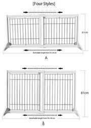 Freestanding Wooden Pet Gate for Doorways, Stairs & Indoor Spaces