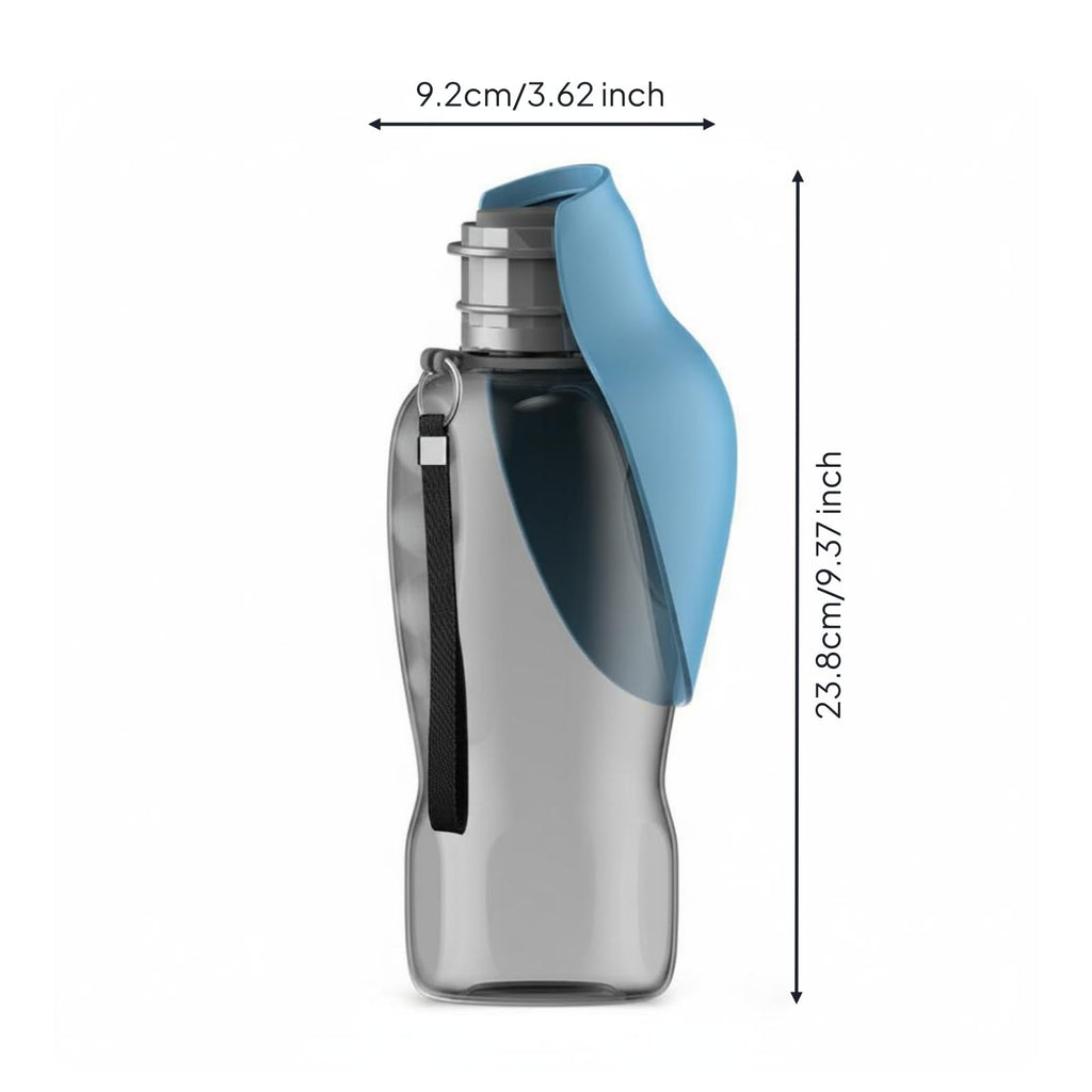 Portable Dog Water Bottle with Flip Lid for Outdoor Travel & Walks