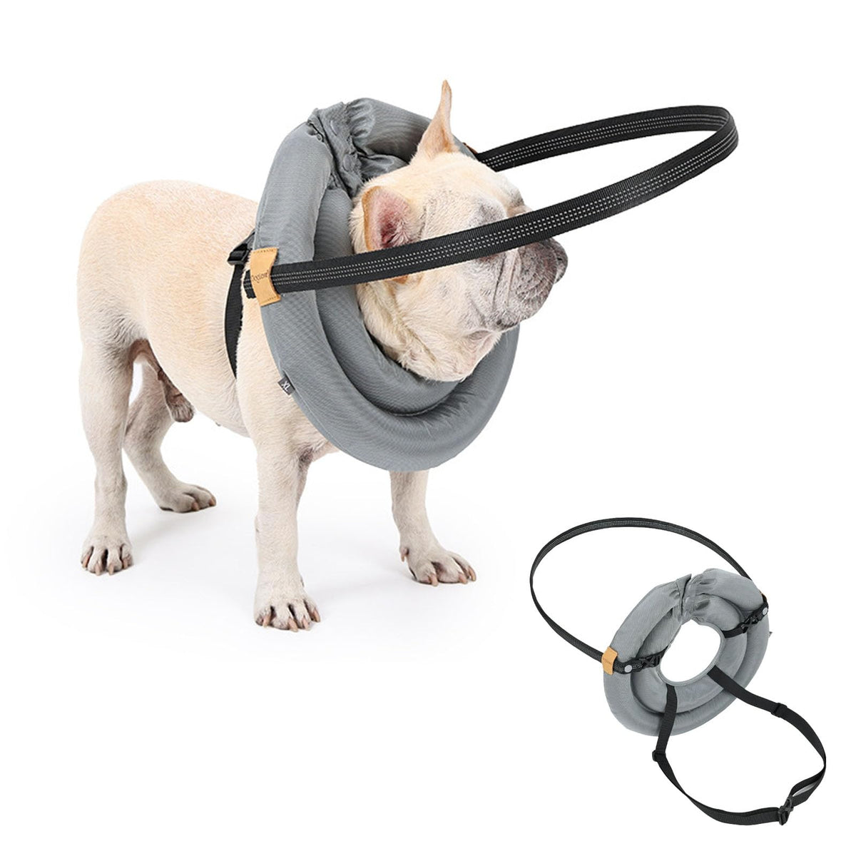 Blind Dog Harness Guiding Device with Adjustable Anti-Collision Ring