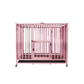 110cm Metal Dog Crate with Folding Design & Toilet Tray