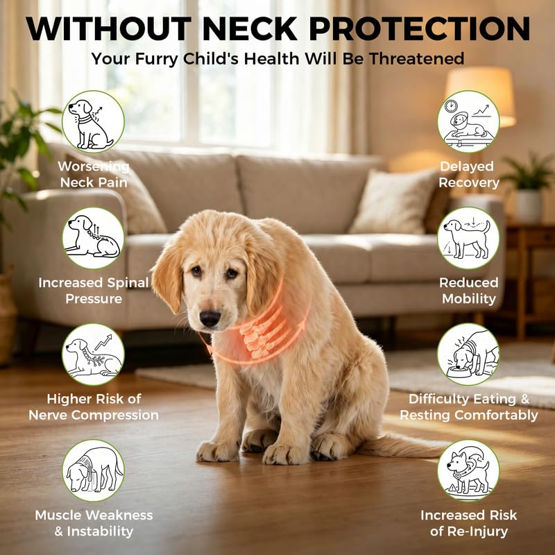 Dog Neck Support Brace for Large Breeds, Cervical Recovery Collar