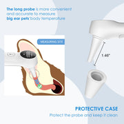 Pet Ear Thermometer for Dogs, Cats & Livestock with 1-Second Measurement