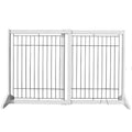 Freestanding Wooden Pet Gate for Doorways, Stairs & Indoor Spaces