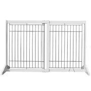 Freestanding Wooden Pet Gate for Doorways, Stairs & Indoor Spaces