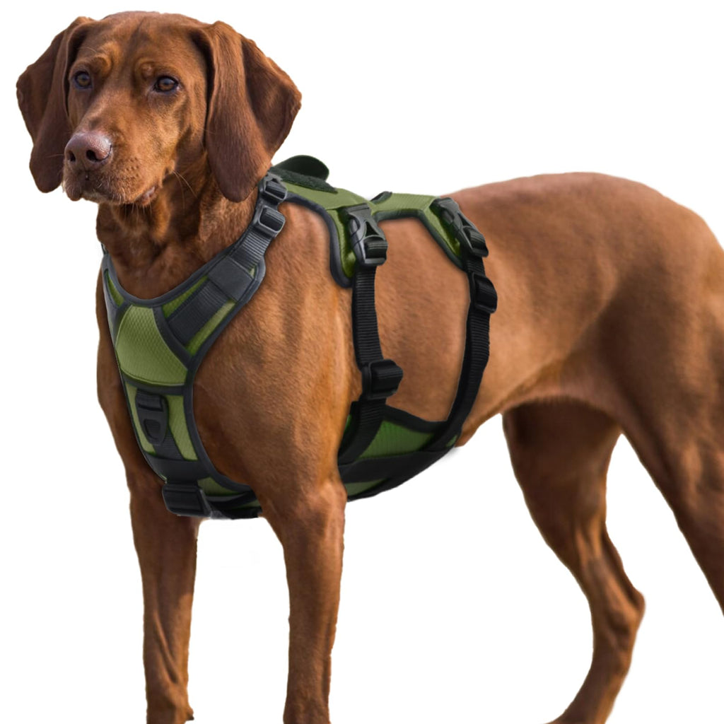 Escape-Proof No Pull Dog Harness with Reflective Padding & Handle for Large Dogs