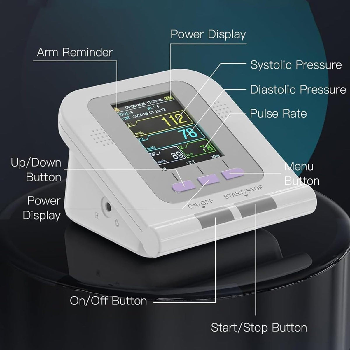 Digital Veterinary Blood Pressure Monitor with 3 Cuffs & LCD Display