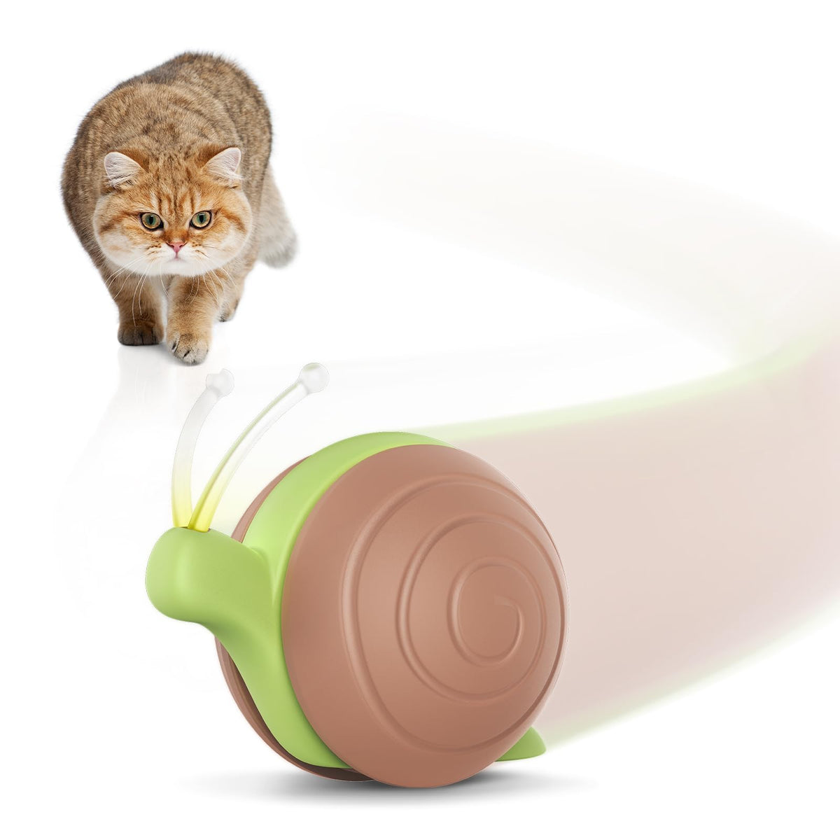 Smart Rechargeable Interactive Cat Toy with LED Lights & Motion Sensor