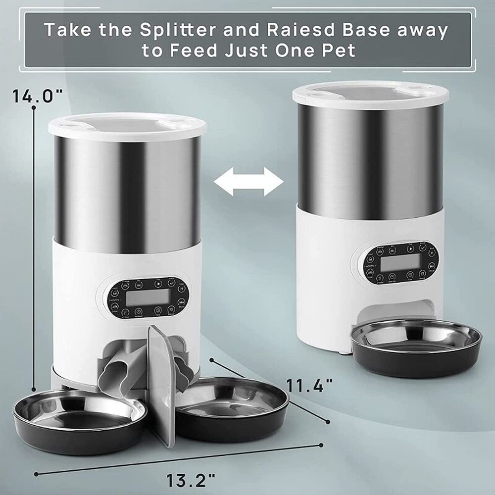Smart Automatic Pet Feeder with 4.5L Food & 2L Water Dispenser for Cats & Dogs