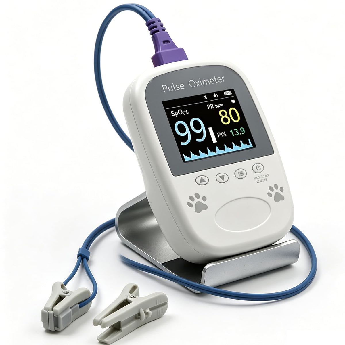 Bluetooth Pet Blood Oxygen & Pulse Rate Monitor with Tongue Probe