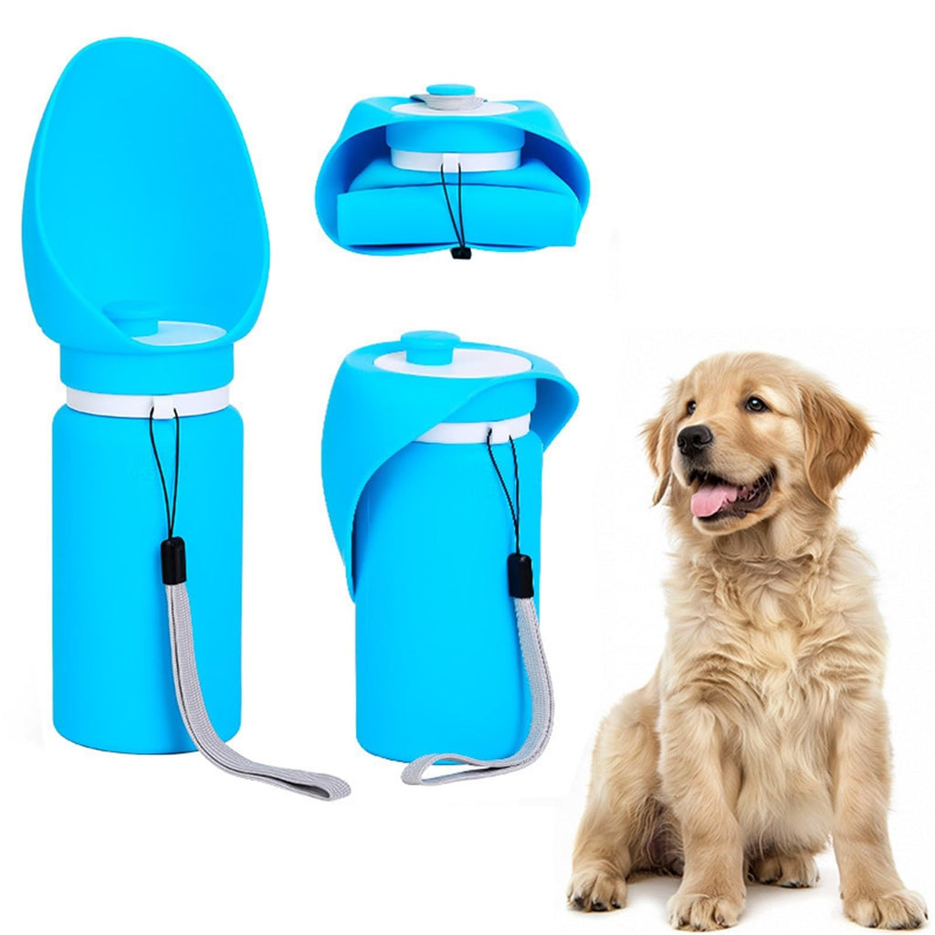 Portable Foldable Pet Water Bottle for Dogs and Cats-550ml Silicone Feeder