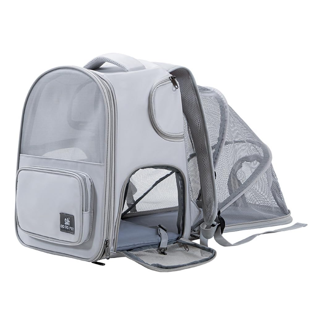 Expandable Breathable Pet Travel Backpack for Cats & Small Dogs