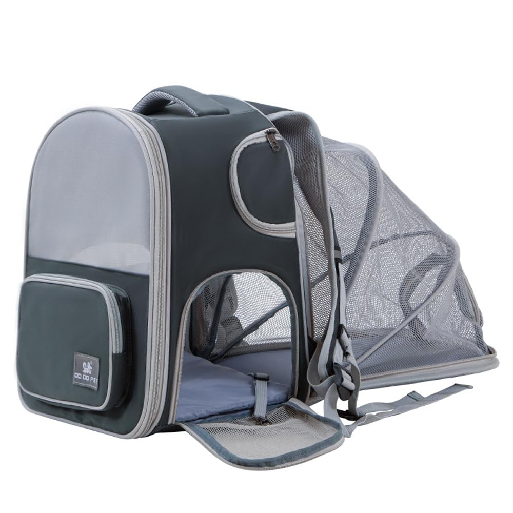 Expandable Breathable Pet Travel Backpack for Cats & Small Dogs