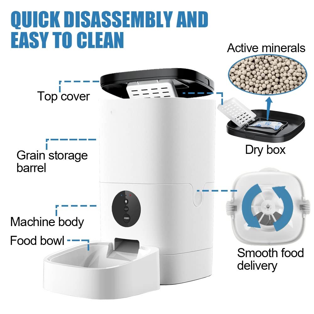 Smart Automatic Pet Feeder with 4/6L Capacity for Cats & Dogs