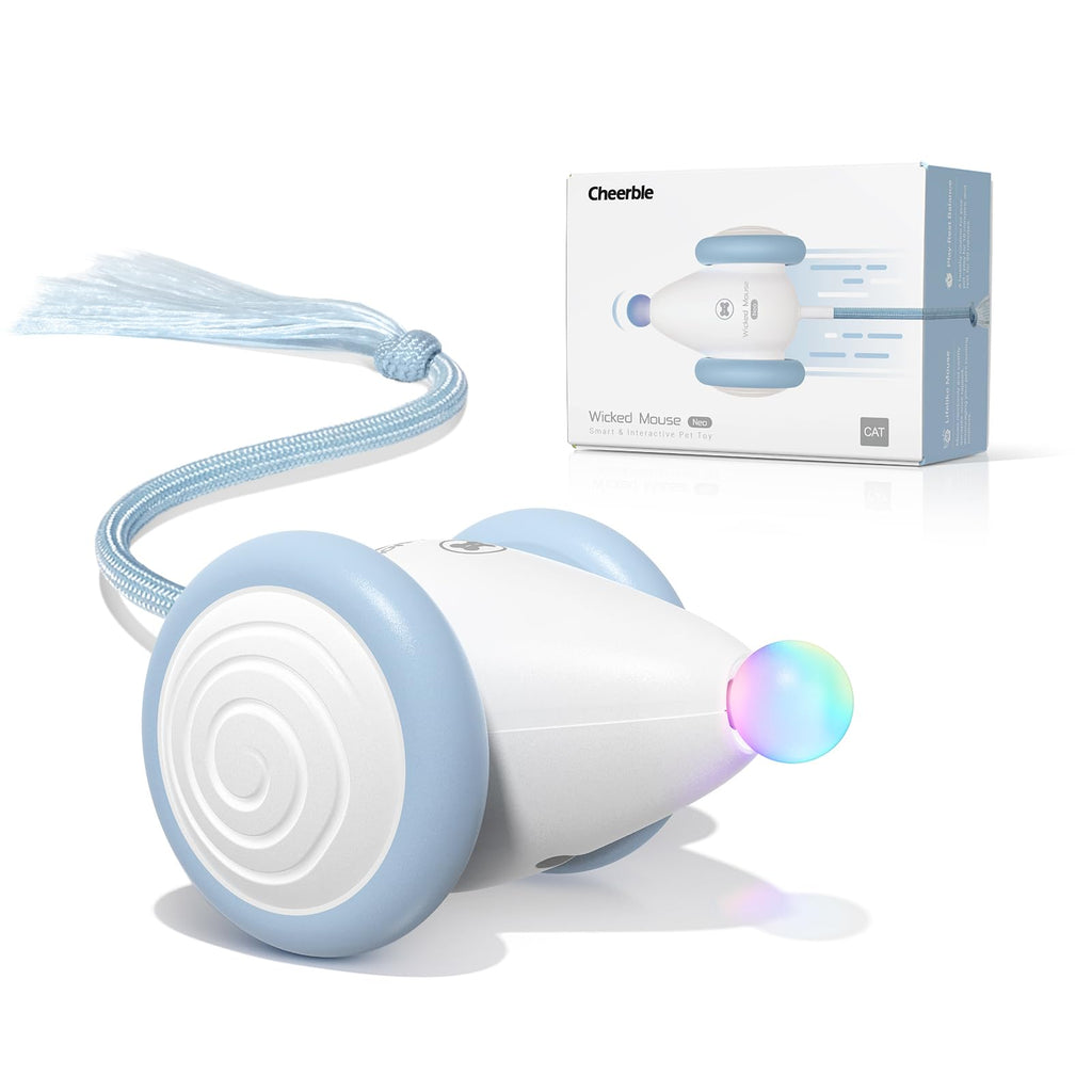 Smart Rechargeable Interactive Cat Toy with LED Lights & Motion Sensor