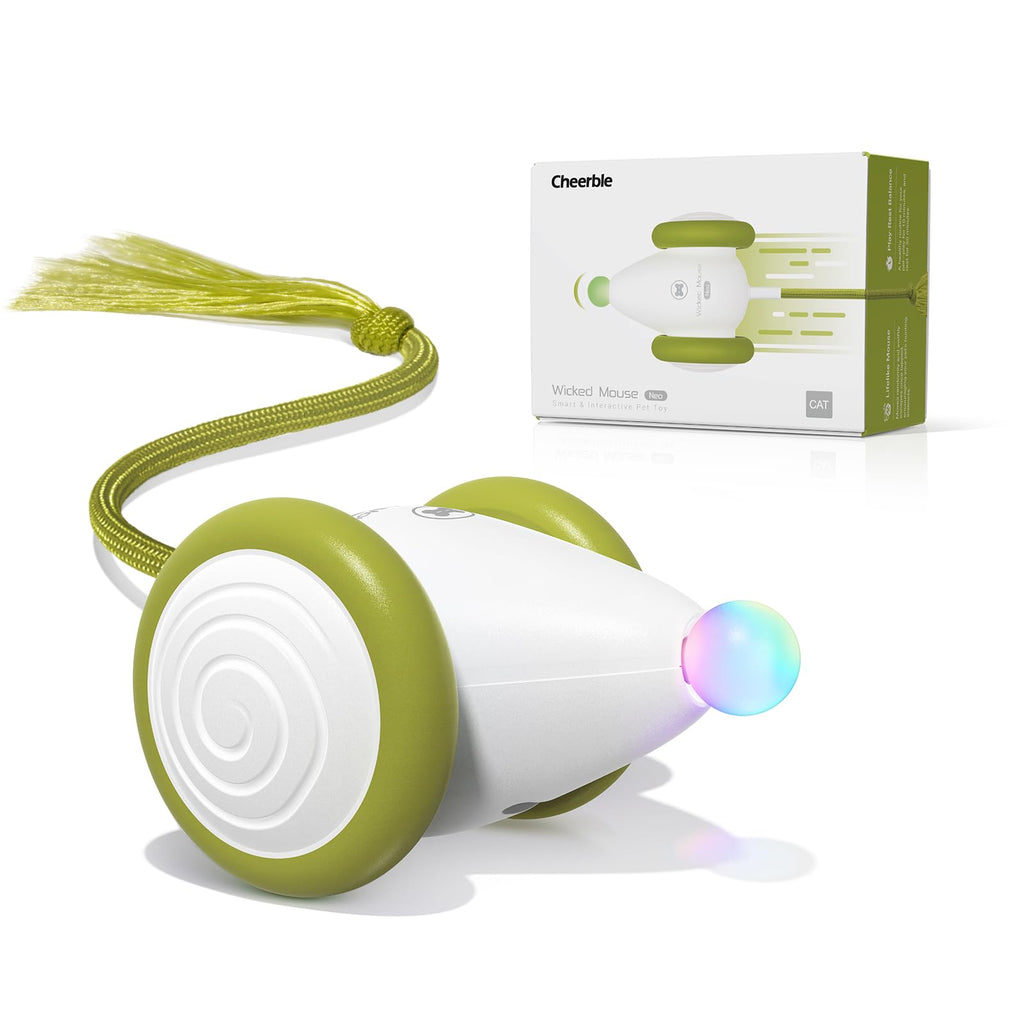 Smart Rechargeable Interactive Cat Toy with LED Lights & Motion Sensor