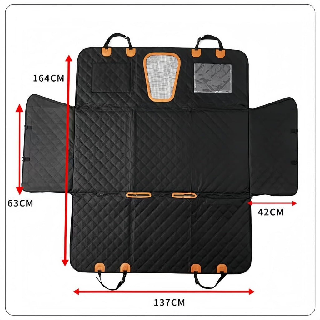 Waterproof Hard Bottom Dog Car Seat Cover with Scratch Protection