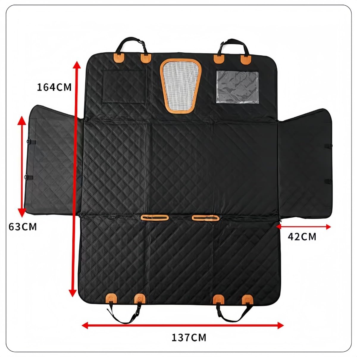 Waterproof Hard Bottom Dog Car Seat Cover with Scratch Protection