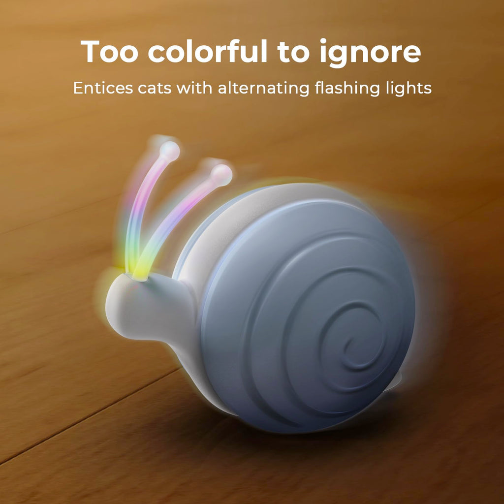 Smart Rechargeable Interactive Cat Toy with LED Lights & Motion Sensor
