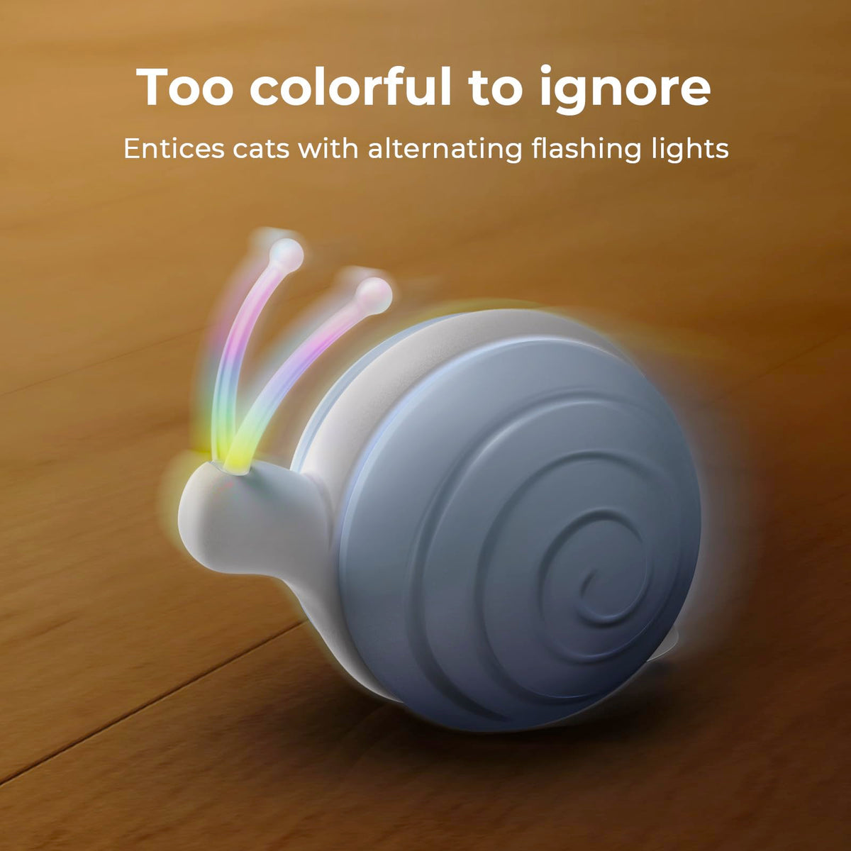 Smart Rechargeable Interactive Cat Toy with LED Lights & Motion Sensor