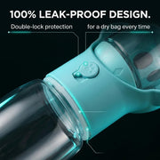 Portable Dog Water Bottle for Travel – 2-in-1 with Food Container