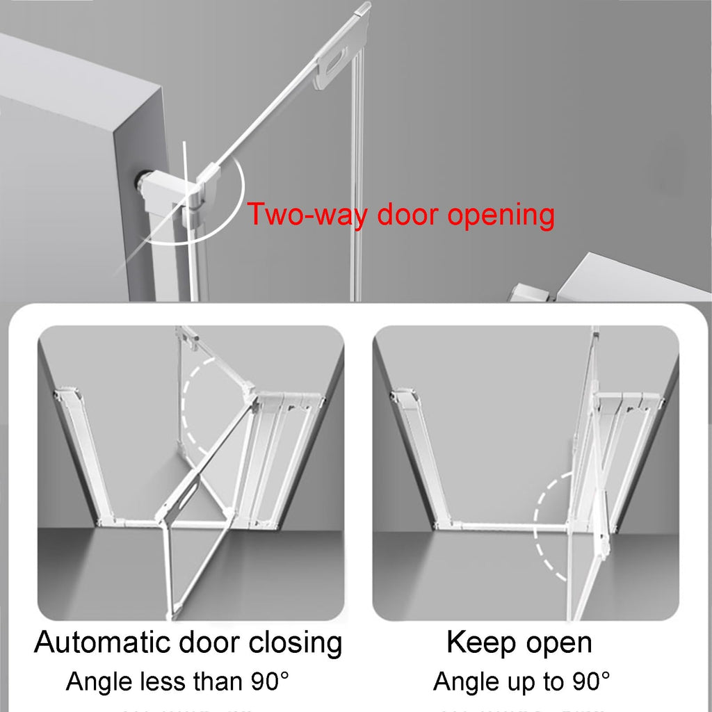 Clear Acrylic Pet Gate with Auto-Close & Hold Open Feature