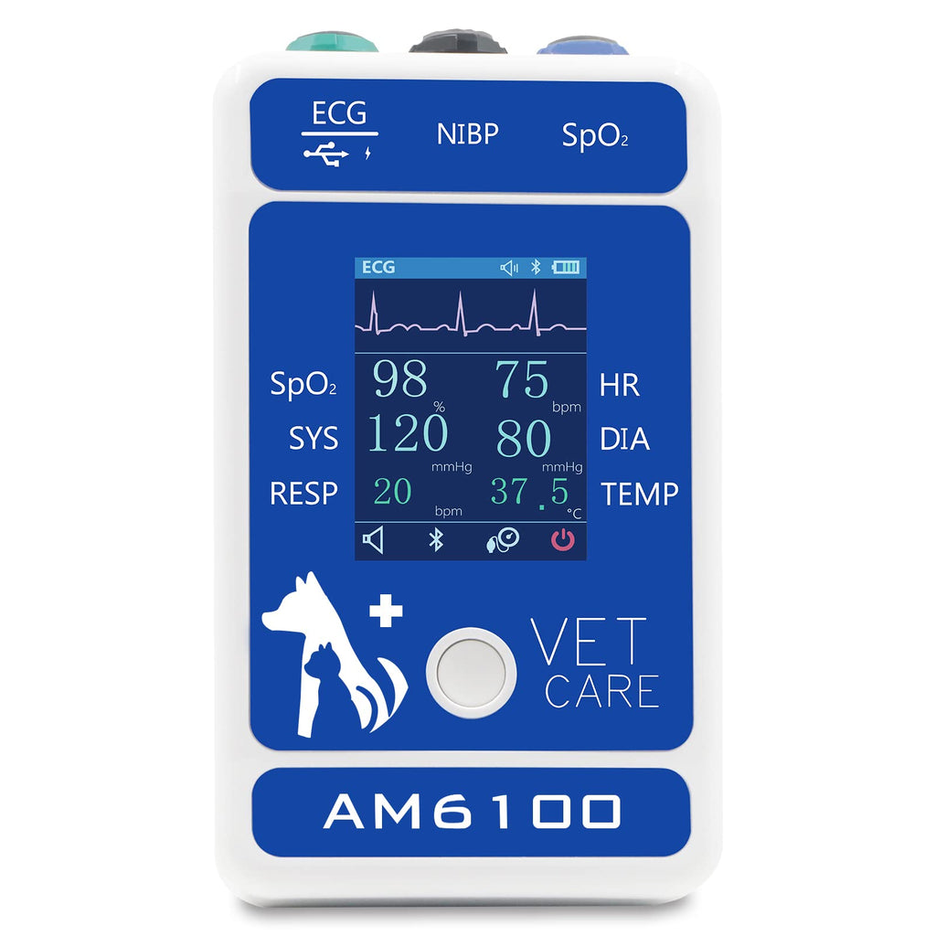 Veterinary Pet Monitor with 6-Parameter Data Storage & Analysis