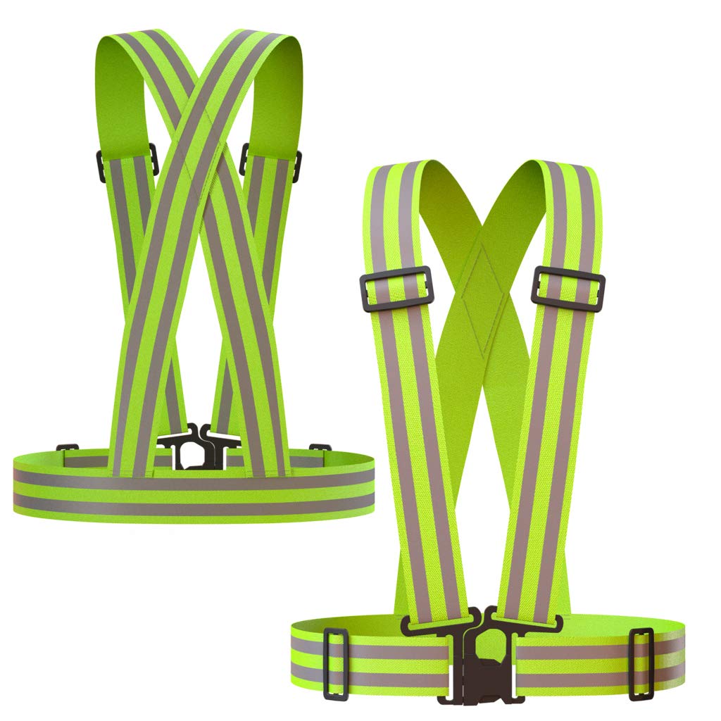 Apace Vision (2 Pack) - LED Safety Lights + Reflective Vests + Bands