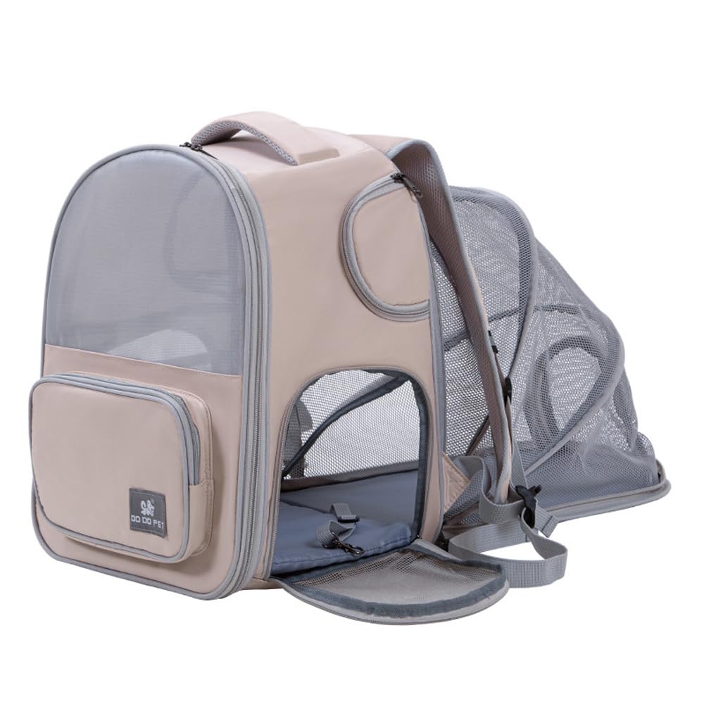 Expandable Breathable Pet Travel Backpack for Cats & Small Dogs