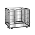 Fireplace Safety Fence, Metal Play Yard for Pet/Dog with Door