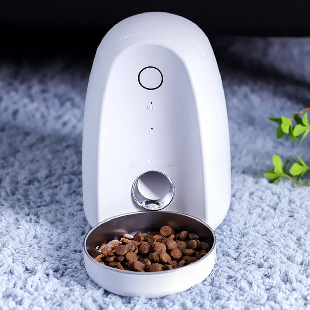 Smart Automatic Pet Feeder with Video Monitor & Slow Feed Bowl, 2L