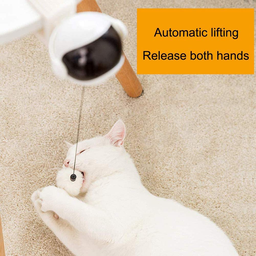 Automatic Interactive Cat Toy with Lifting Ball & Feather Stick