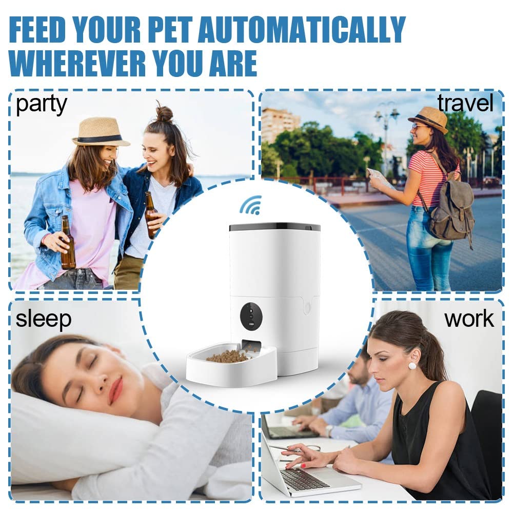 Smart Automatic Pet Feeder with 4/6L Capacity for Cats & Dogs