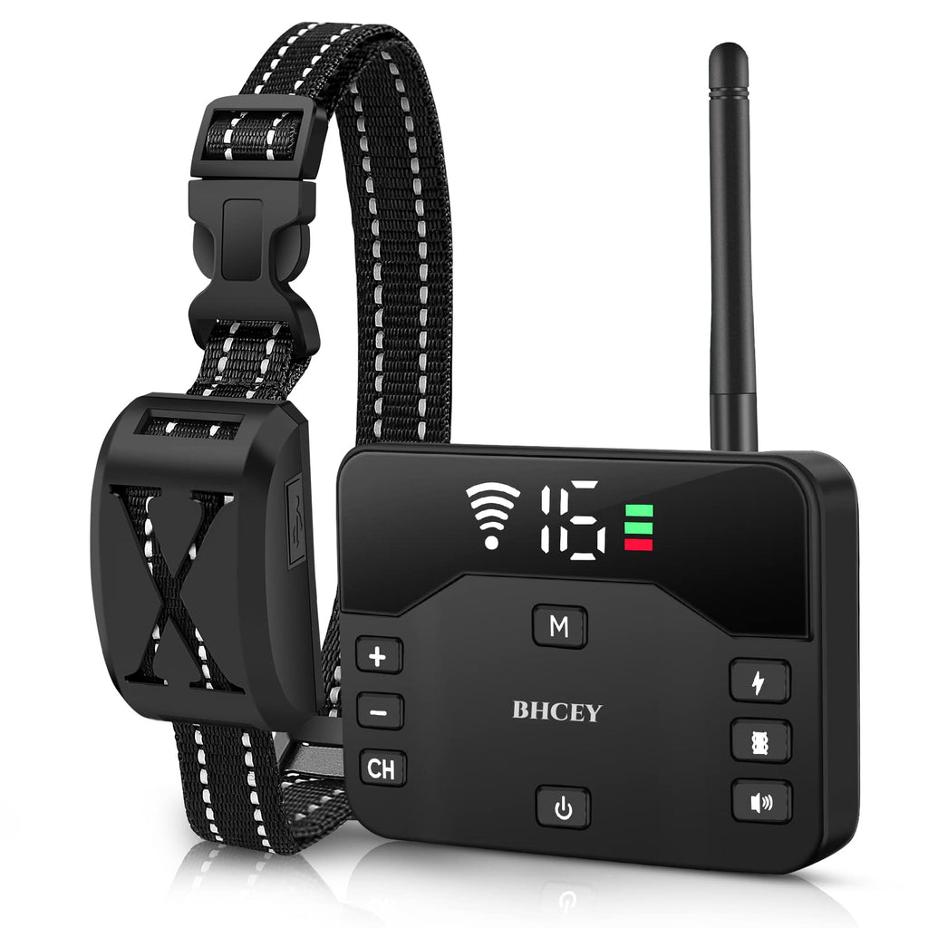 2-in-1 Wireless Dog Fence & Training Collar with Vibration and Shock Modes