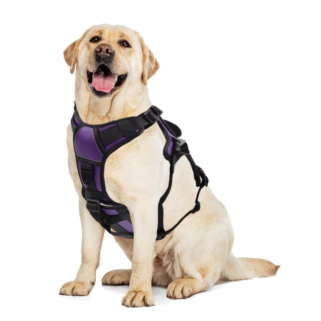 Escape-Proof No Pull Dog Harness with Reflective Padding & Handle for Large Dogs