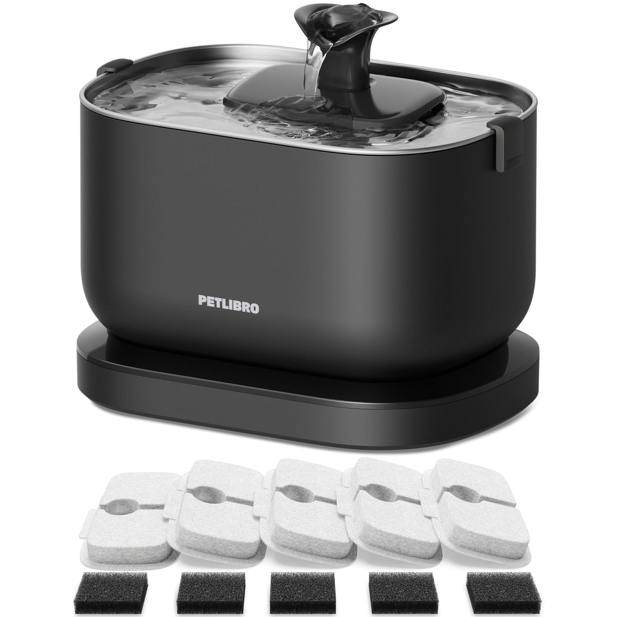 Smart Stainless Steel Pet Water Fountain with App Monitoring, 3L