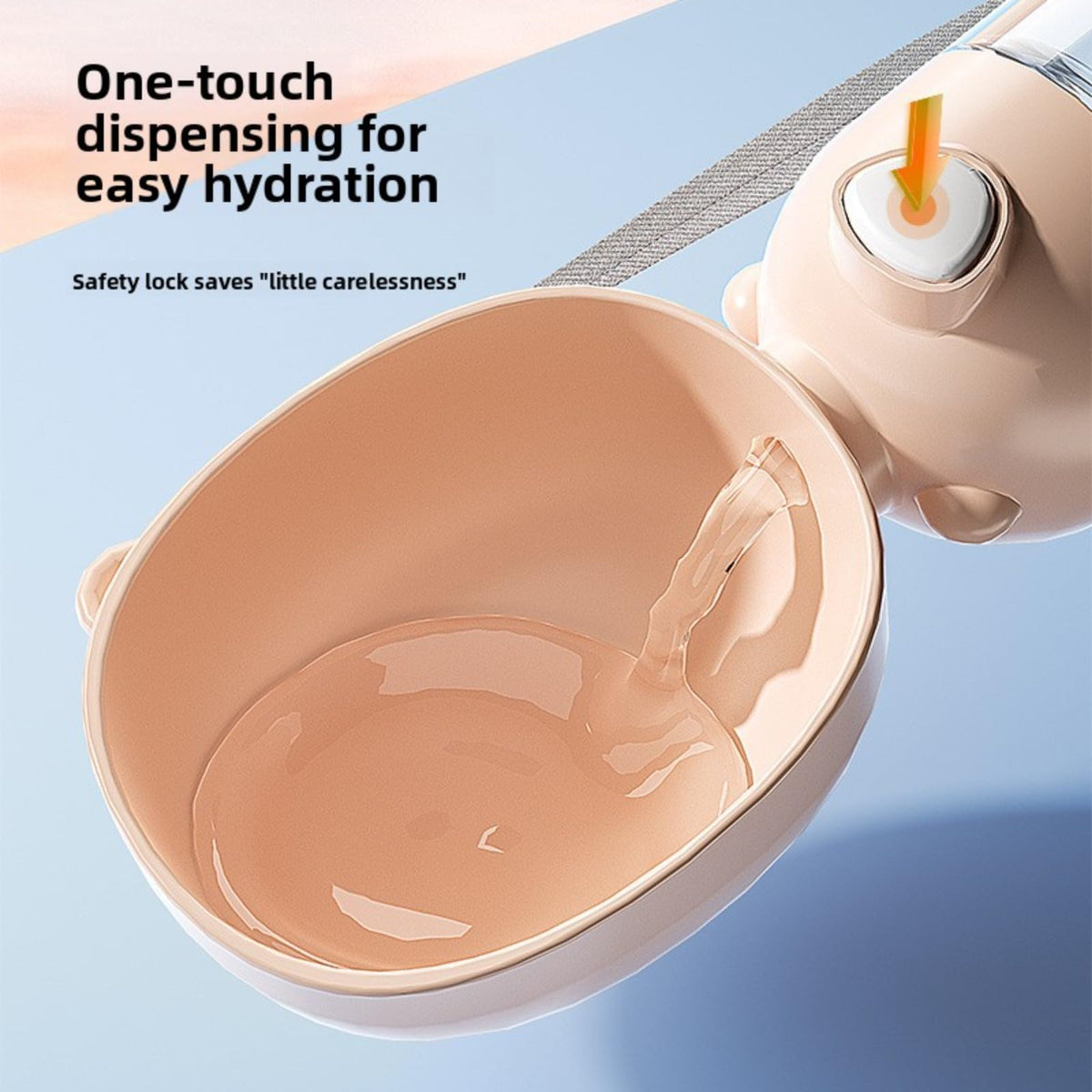 380ml Dog Water Bottle Leakproof Detachable Bowl