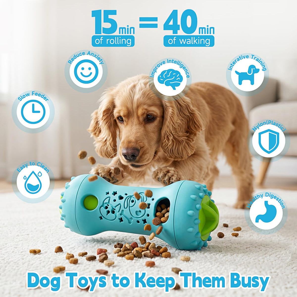 Interactive Dog Puzzle Toy with Treat Dispensing for IQ Training & Mental Stimulation