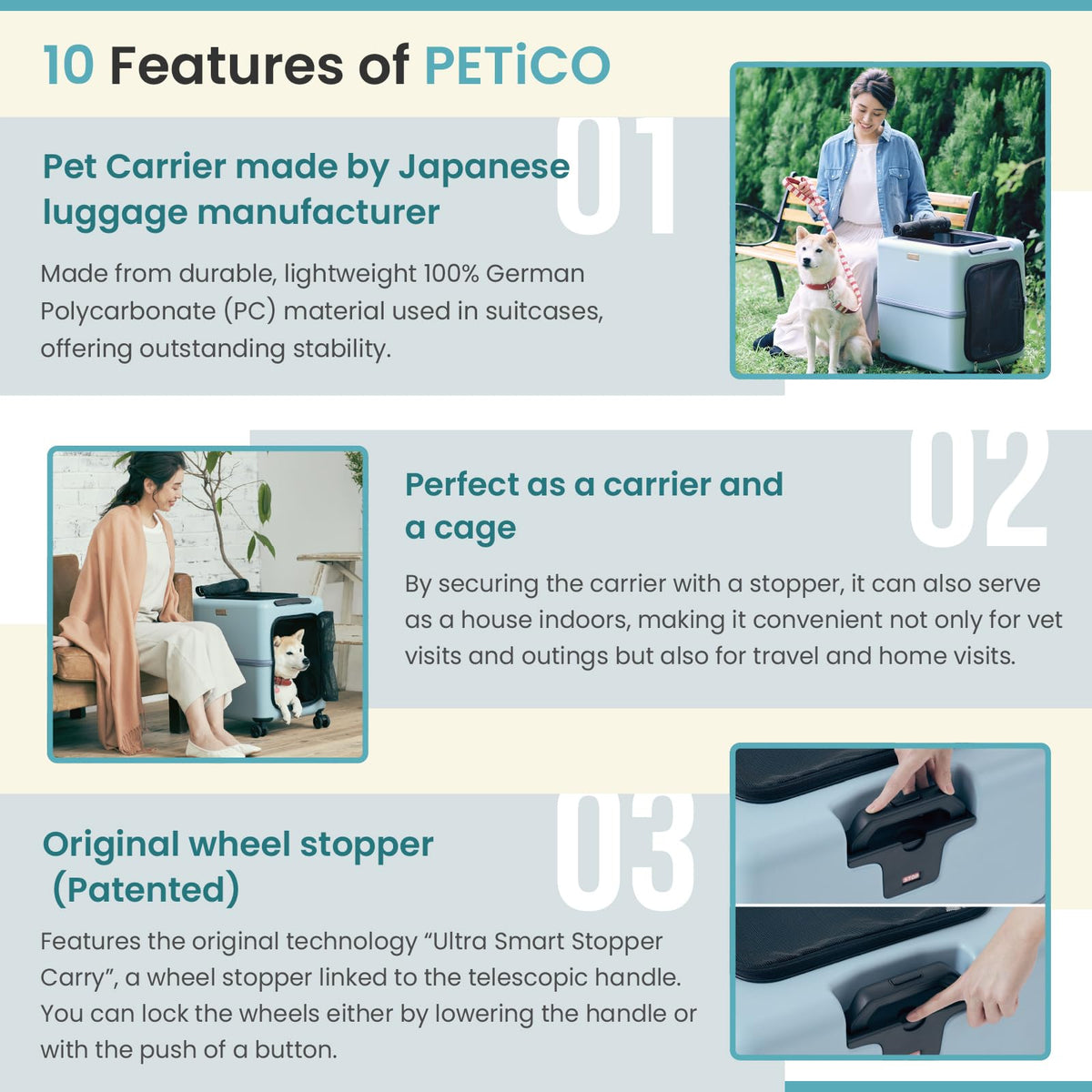 PETiCO ICO Sturdy and Versatile Pet Carrier