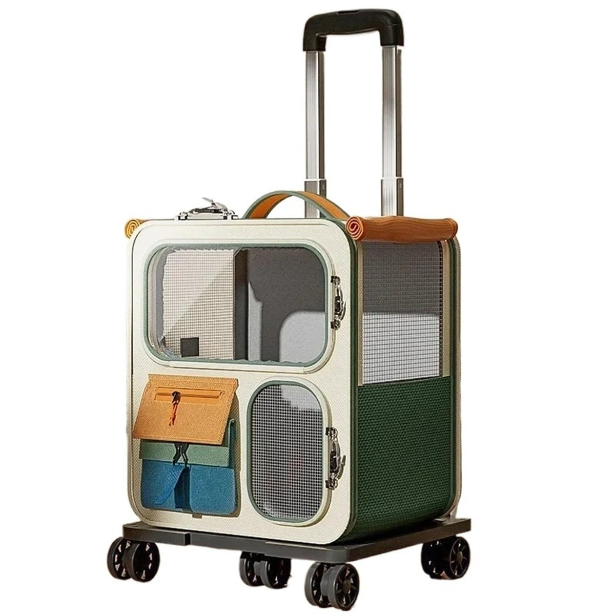 Soft-Sided Pet Travel Carrier with Wheels & Detachable Backpack