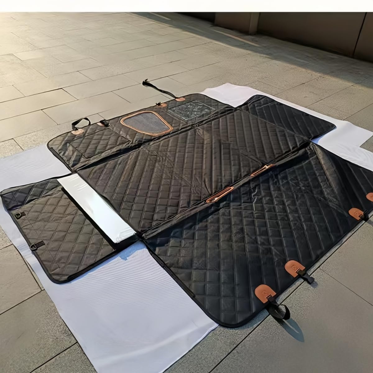 Waterproof Hard Bottom Dog Car Seat Cover with Scratch Protection