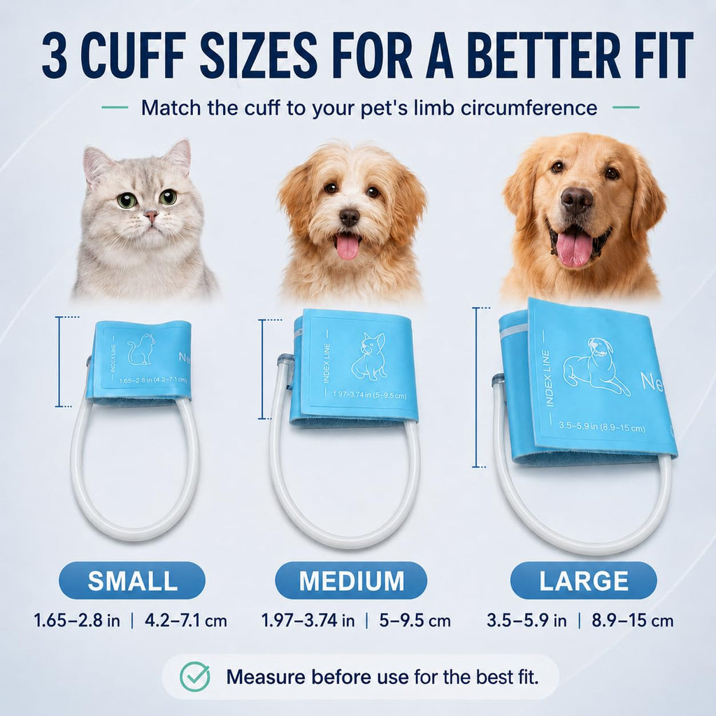 OWNQOBE Dog Blood Pressure Monitor, Digital Pet BP Machine for Dogs & Cats,